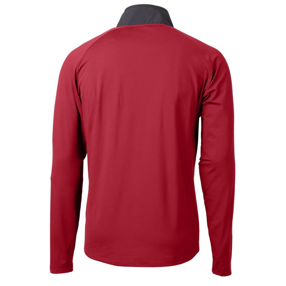 Atlanta Falcons Cutter & Buck Adapt Eco Knit Hybrid Recycled Raglan DryTec Quarter-Zip Top Red
