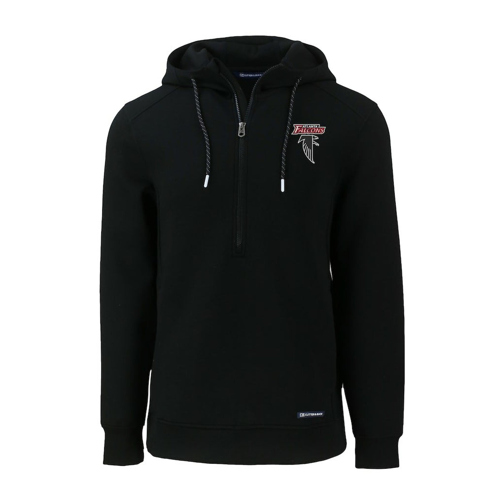 Atlanta Falcons Cutter & Buck Roam Eco Recycled Half-Zip Hoodie Black
