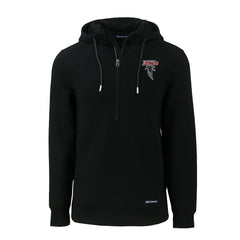 Atlanta Falcons Cutter & Buck Roam Eco Recycled Half-Zip Hoodie Black