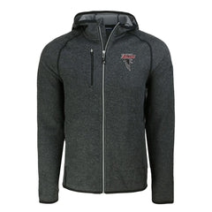 Atlanta Falcons Cutter & Buck Mainsail Hoodie Raglan Full-Zip Jacket Heather Charcoal