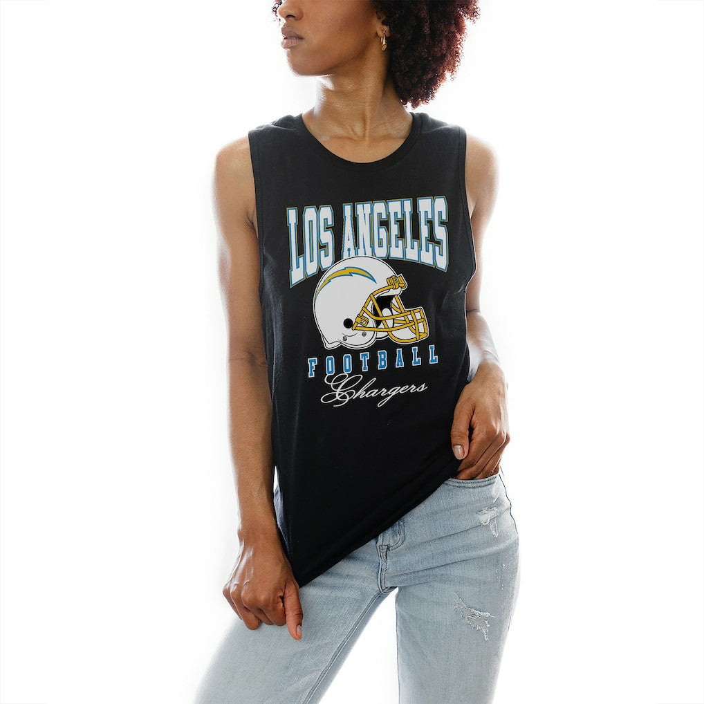 Los Angeles Chargers Gameday Couture Women's Preseason Opener Racerback Tank Top Black