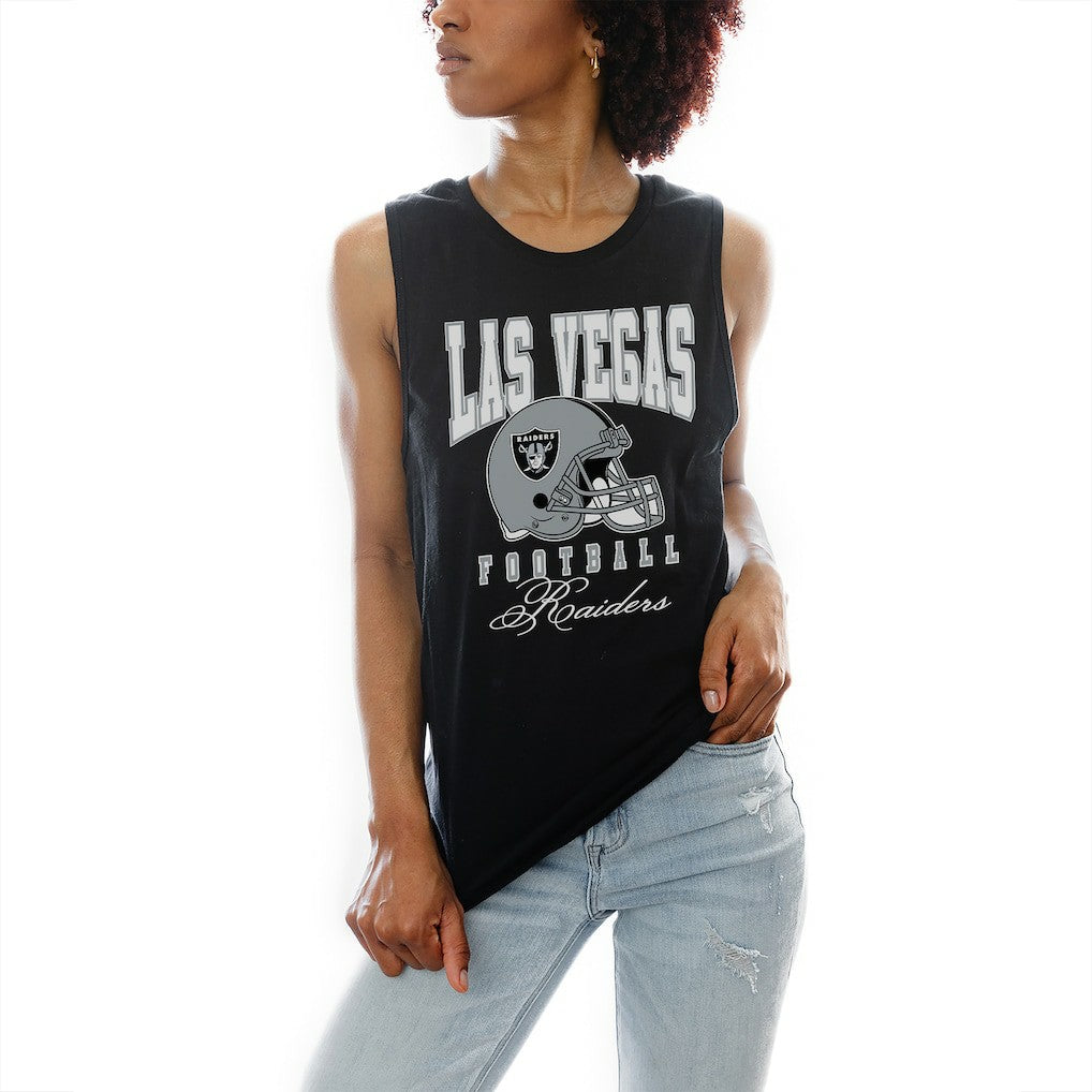 Las Vegas Raiders Gameday Couture Women's Preseason Opener Racerback Tank Top Black