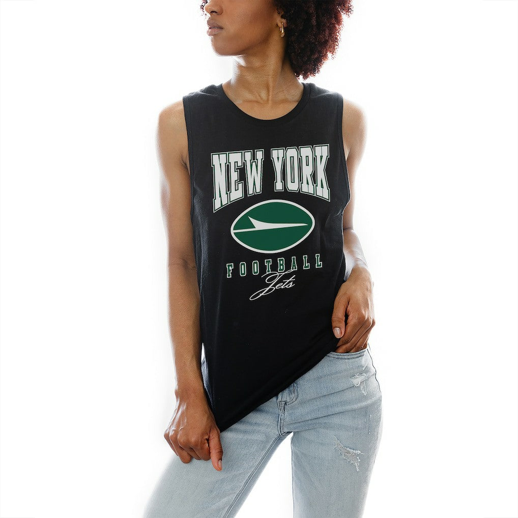 New York Jets Gameday Couture Women's Preseason Opener Racerback Tank Top Black