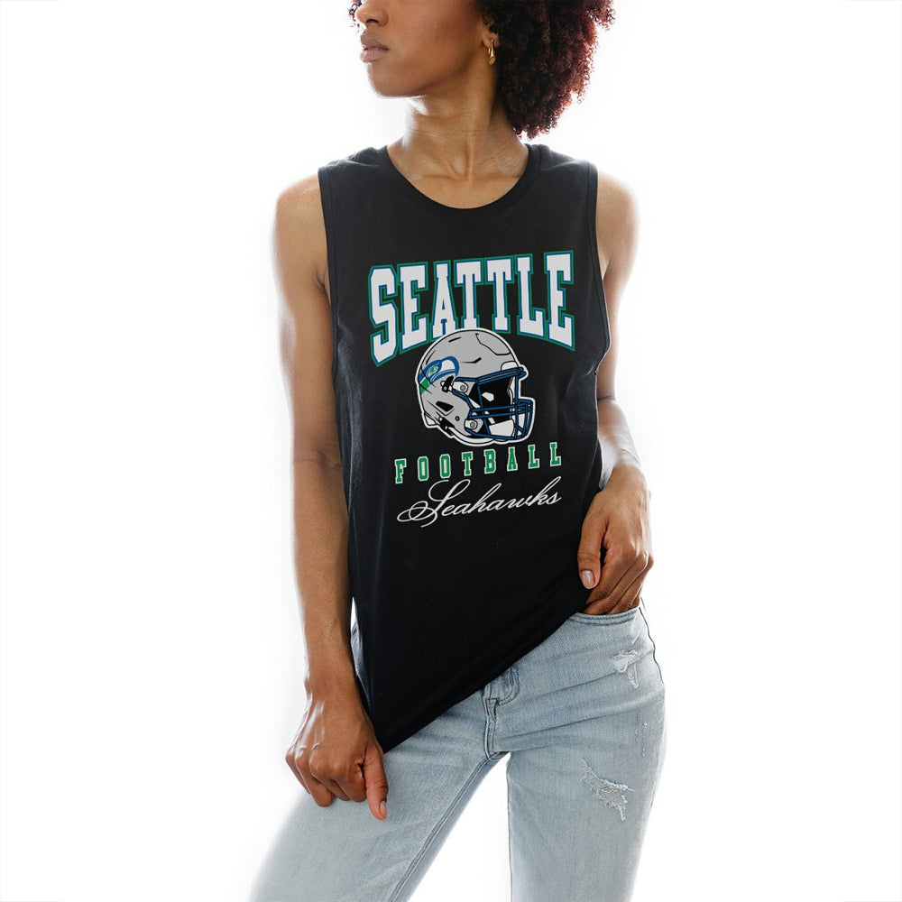 Seattle Seahawks Gameday Couture Women's Preseason Opener Racerback Tank Top Black