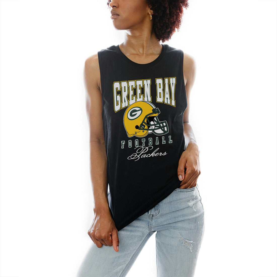 Green Bay Packers Gameday Couture Women's Preseason Opener Racerback Tank Top Black