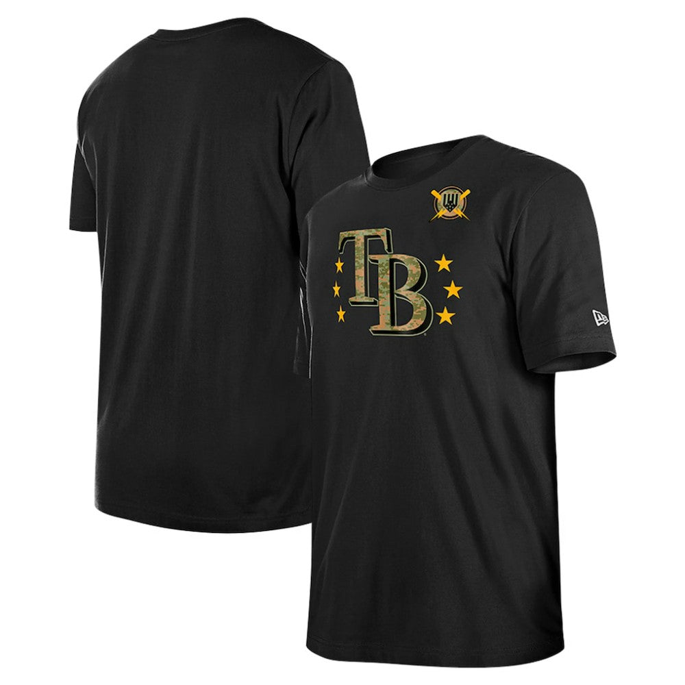 Tampa Bay Rays New Era 2024 Armed Forces Day T-Shirt - Black T-shirts