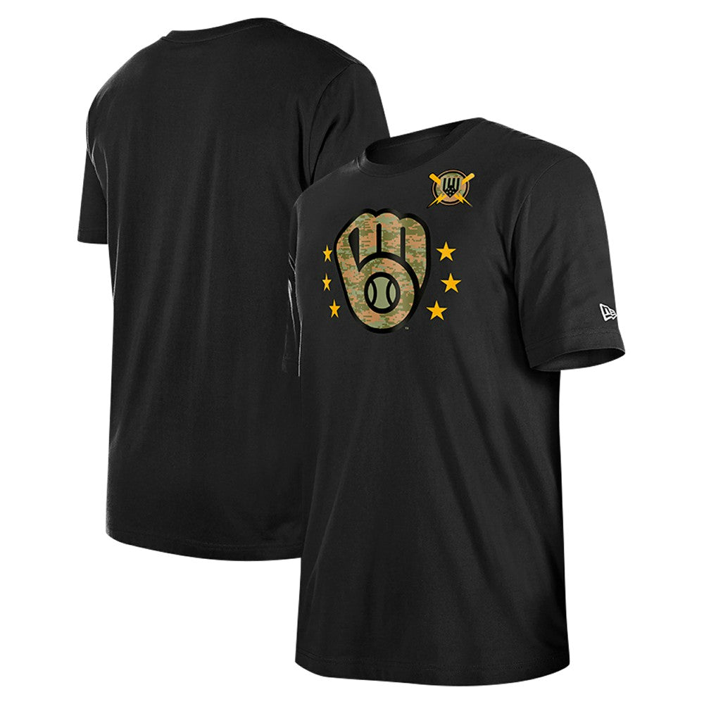 Milwaukee Brewers New Era 2024 Armed Forces Day T-Shirt - Black T-shirts