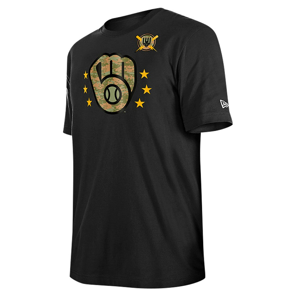 Milwaukee Brewers New Era 2024 Armed Forces Day T-Shirt - Black T-shirts