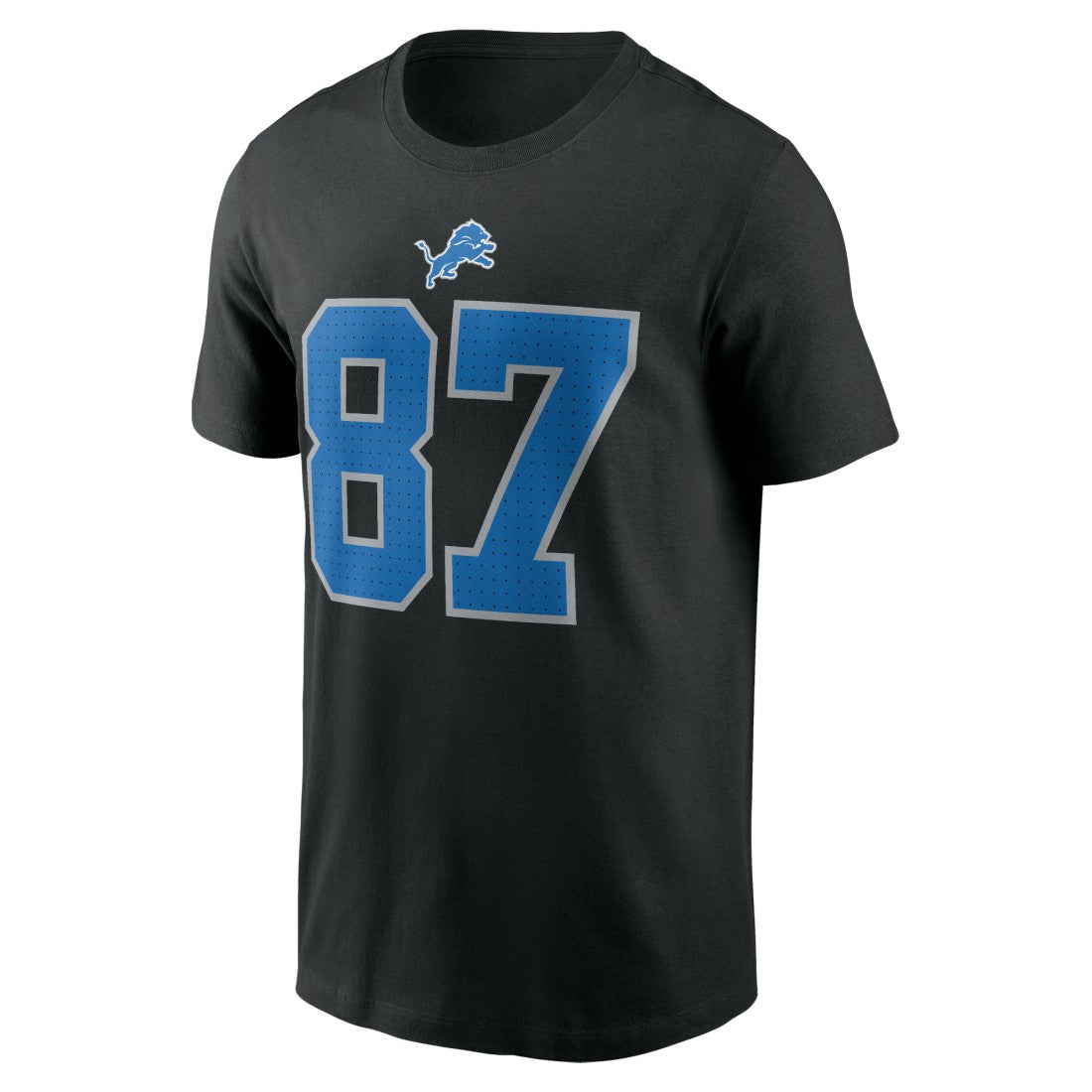 Sam LaPorta Detroit Lions Name & Number T-Shirt Black