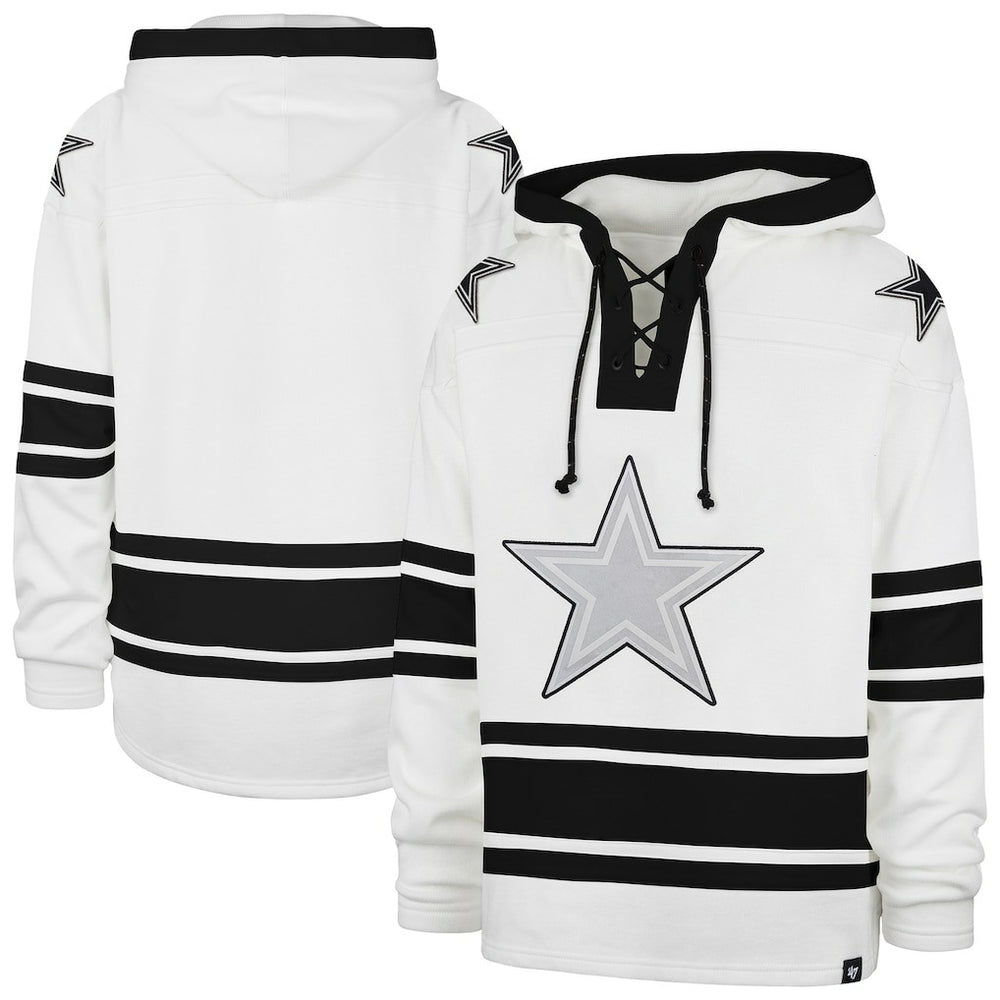 Dallas Cowboys '47 After Image Superior Lacer Pullover Hoodie White