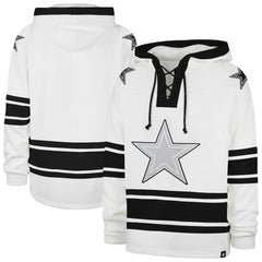Dallas Cowboys '47 After Image Superior Lacer Pullover Hoodie White