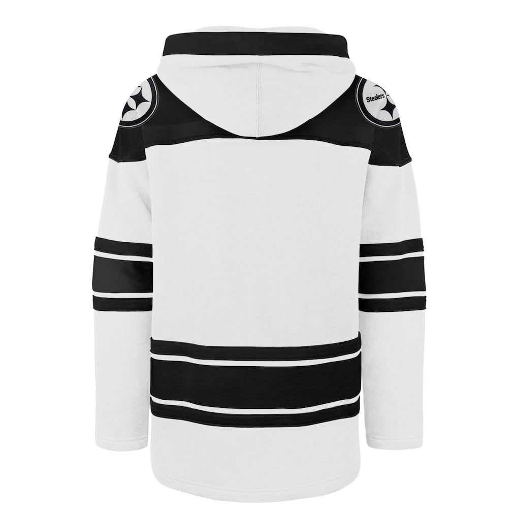 Pittsburgh Steelers '47 After Image Superior Lacer Pullover Hoodie White
