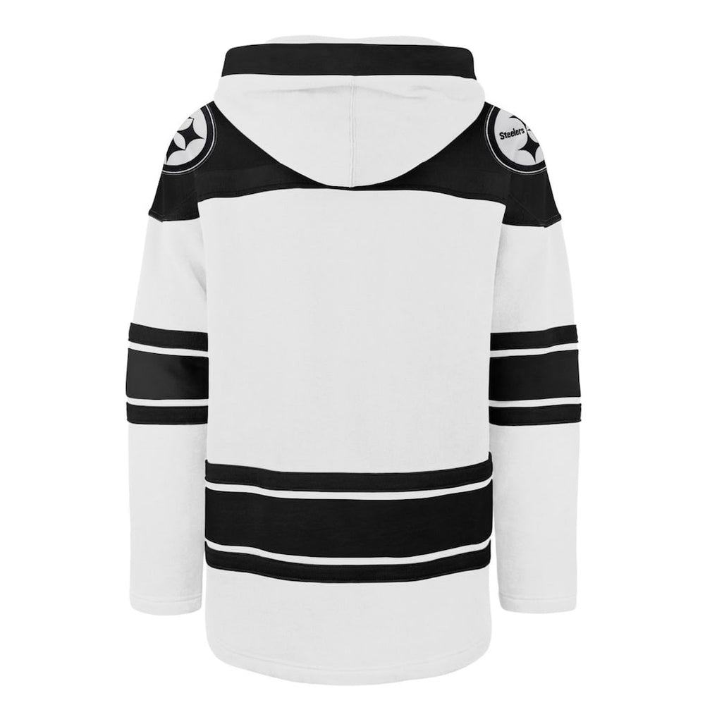 Pittsburgh Steelers '47 After Image Superior Lacer Pullover Hoodie White