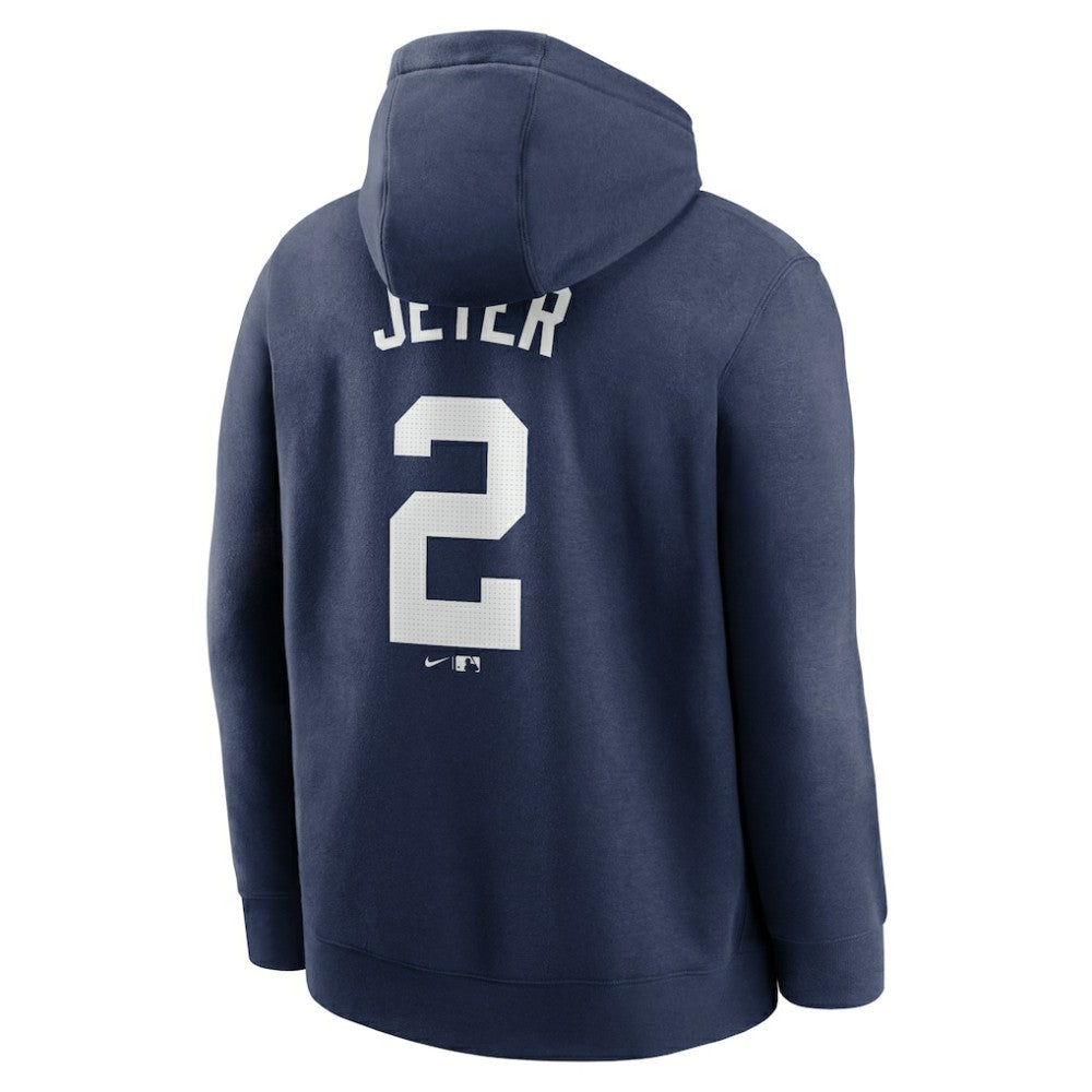 Derek Jeter New York Yankees Nike Player Name & Number Club Pullover Hoodie - Navy Hoodies