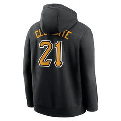 Roberto Clemente Pittsburgh Pirates Nike Player Name & Number Club Pullover Hoodie - Black Hoodies
