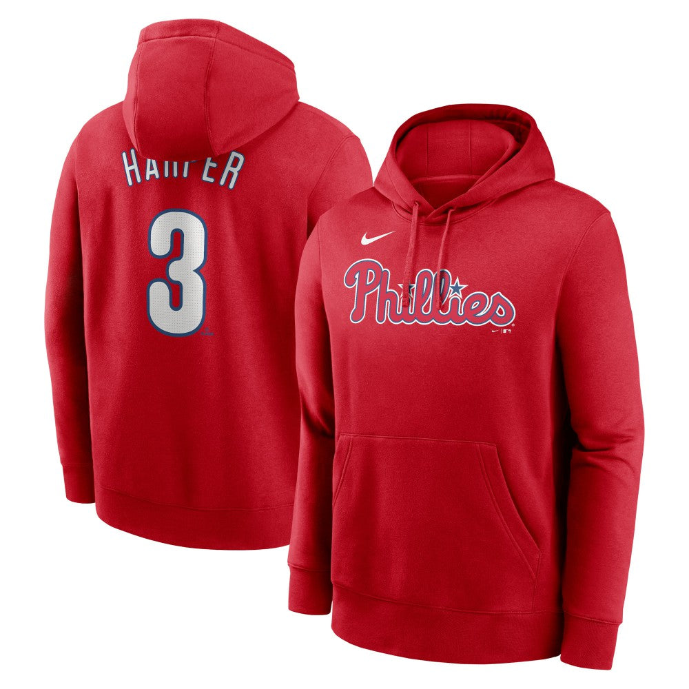 Bryce Harper Philadelphia Phillies Nike Player Name & Number Club Pullover Hoodie - Red Hoodies