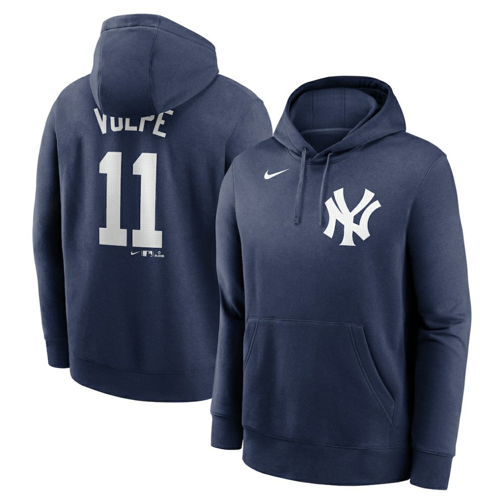 Anthony Volpe New York Yankees Nike Player Name & Number Club Pullover Hoodie - Navy Hoodies