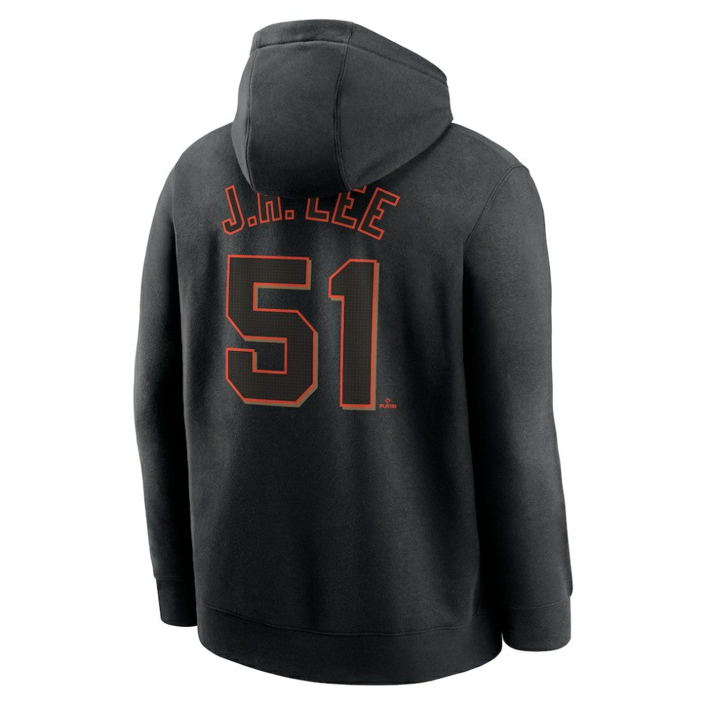 Jung Hoo Lee San Francisco Giants Nike Player Name & Number Club Pullover Hoodie - Black Hoodies