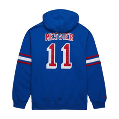 NHL Mark Messier New York Rangers Mitchell & Ness Name & Number Premium Pullover Hoodie - Blue