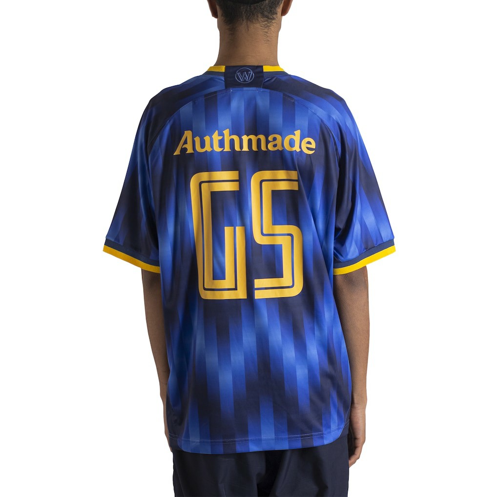 Golden State Warriors Authmade x NBA Soccer Kit Fashion Jersey Blue