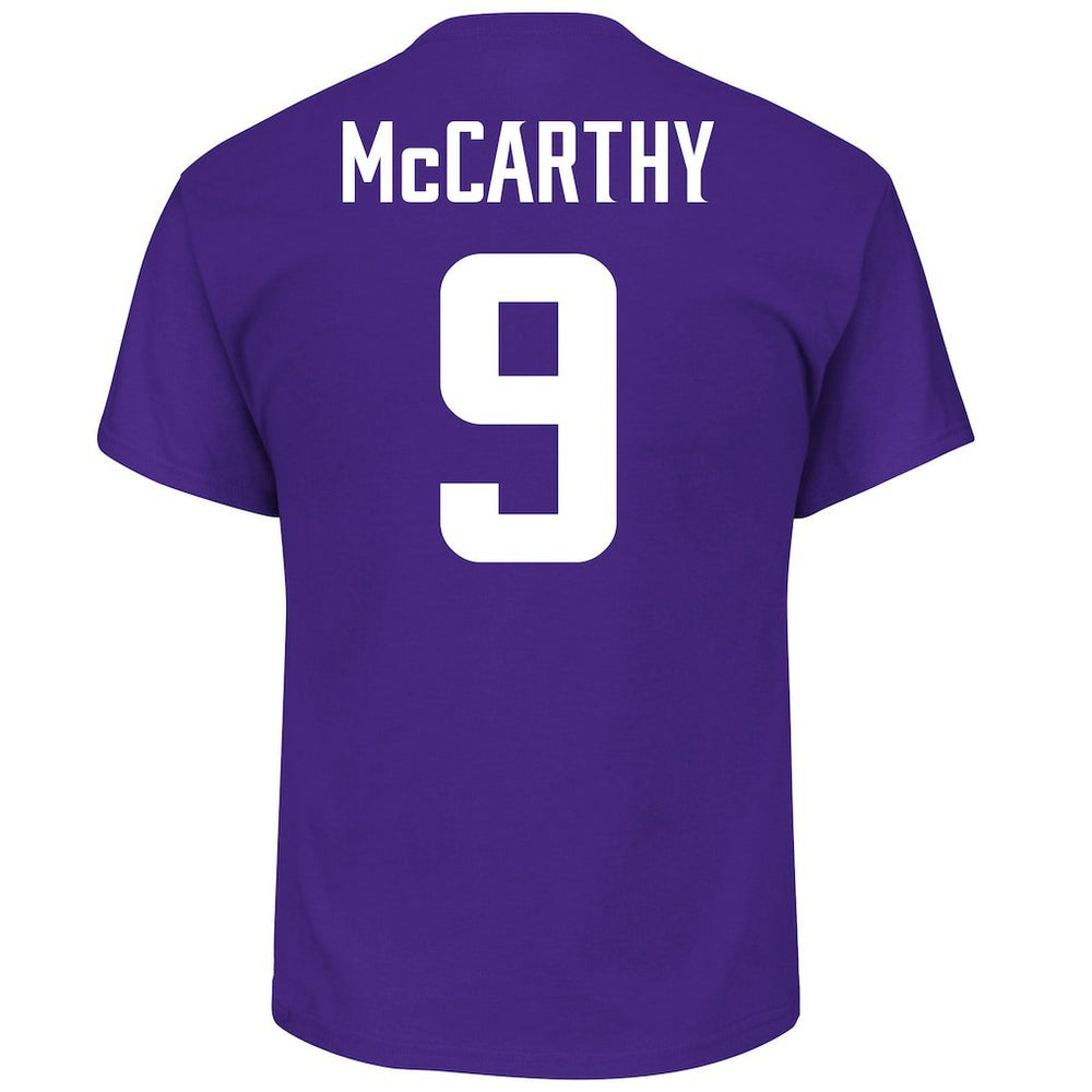 J.J. McCarthy Minnesota Vikings Big & Tall Name & Number T-Shirt Purple