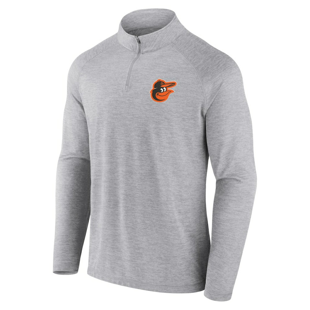 Baltimore Orioles Fanatics Head-to-Head Raglan Quarter-Zip Jacket - Gray Jackets