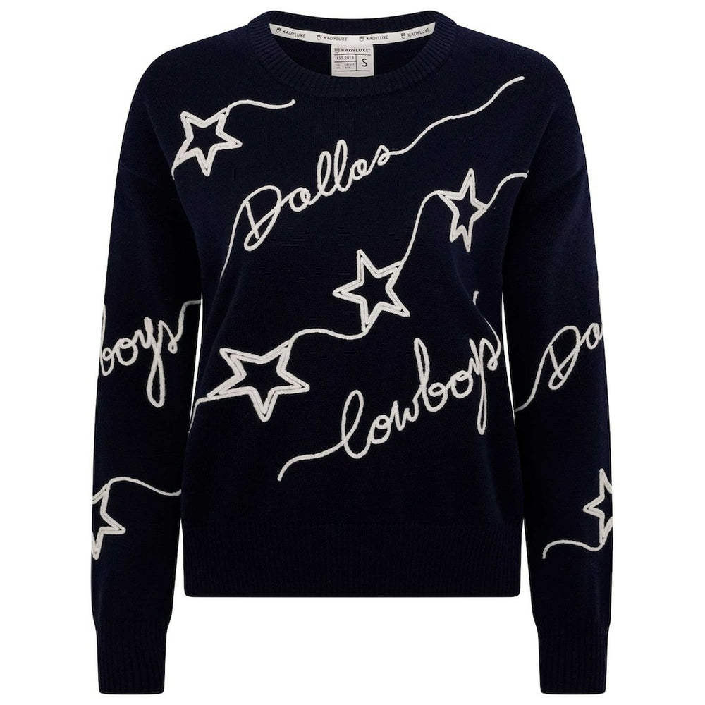 Dallas Cowboys Women's Love Letter Pullover Sweater Navy