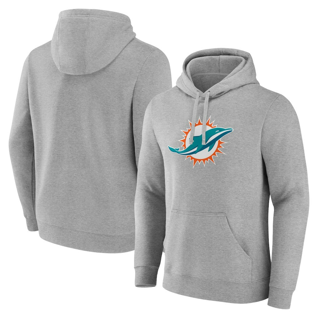 Miami Dolphins Deliver Fleece Pullover Hoodie Heather Gray