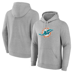 Miami Dolphins Deliver Fleece Pullover Hoodie Heather Gray