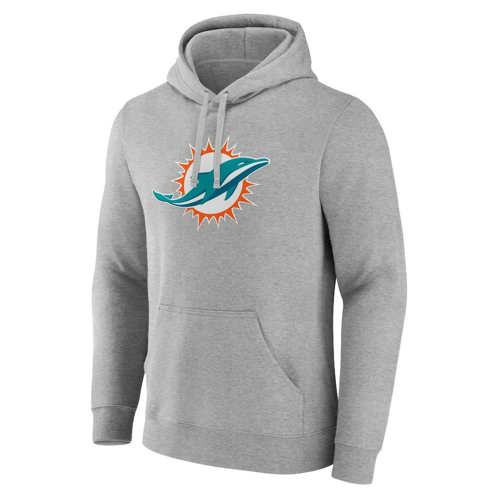 Miami Dolphins Deliver Fleece Pullover Hoodie Heather Gray