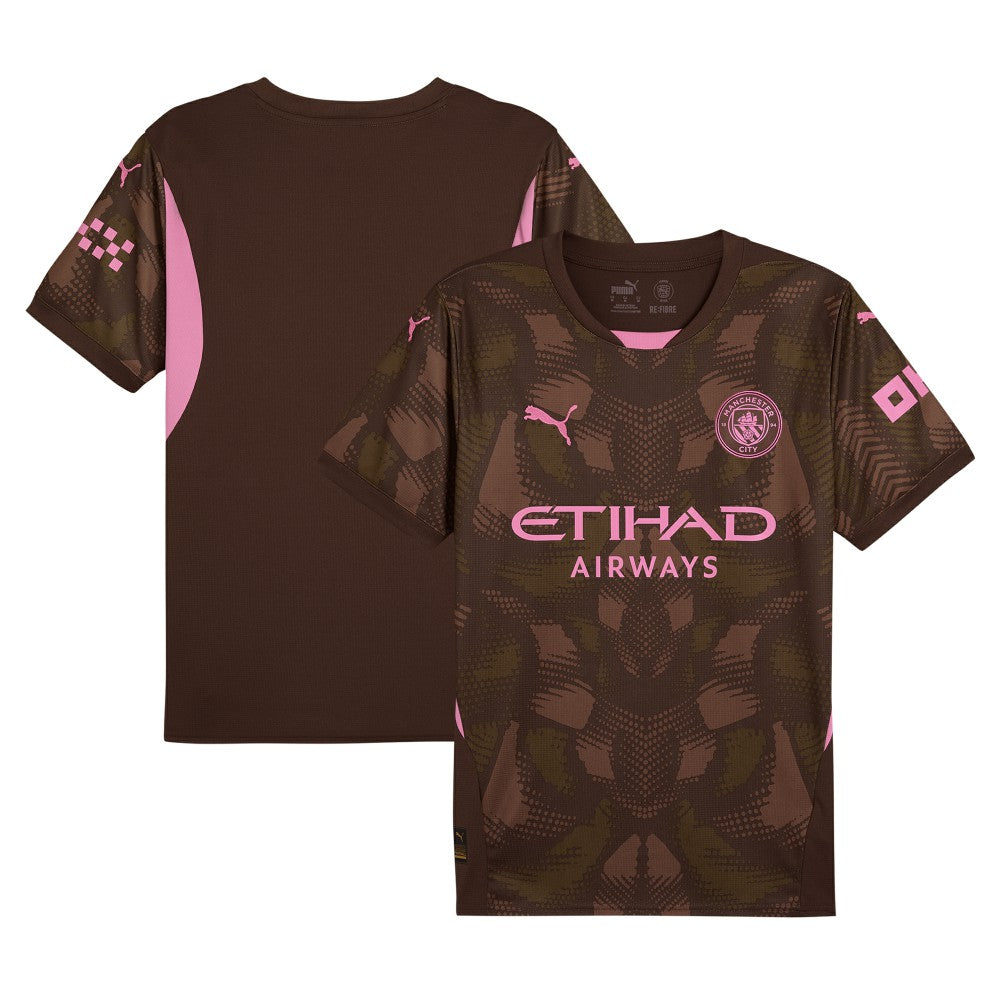 Manchester City 2024/25 Replica Short Sleeve Goalkeeper Jersey Brown