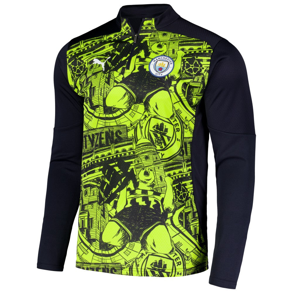 Manchester City 2024/25 Pre-Match dryCELL Quarter-Zip Top Black
