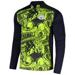 Manchester City 2024/25 Pre-Match dryCELL Quarter-Zip Top Black