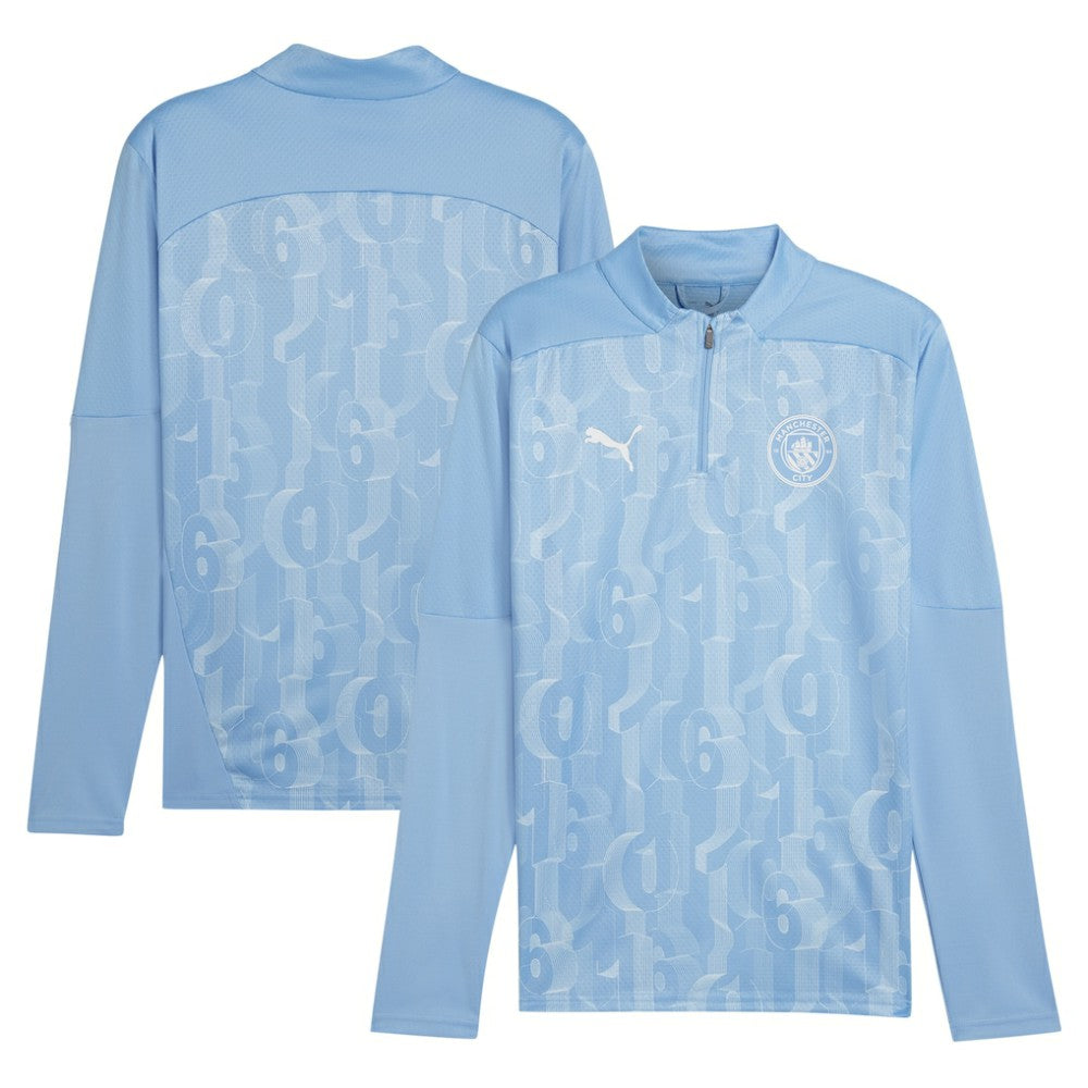 Manchester City 2024/25 Pre-Match dryCELL Quarter-Zip Top Light Blue shop