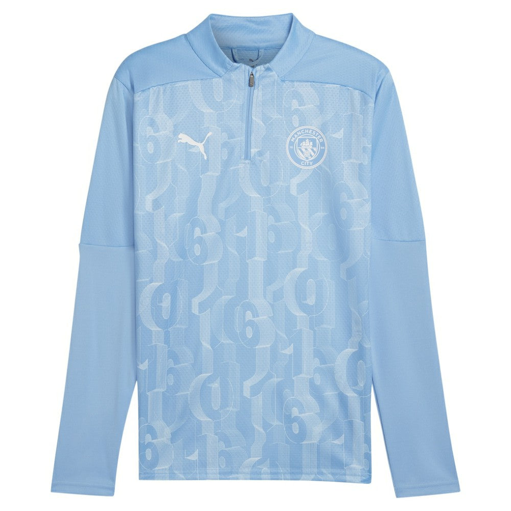 Manchester City 2024/25 Pre-Match dryCELL Quarter-Zip Top Light Blue shop