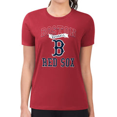 Boston Red Sox G-III 4Her by Carl Banks Women's Super-Slim Fit Lightweight Team Logo Graphic T-Shirt - Red T-shirts