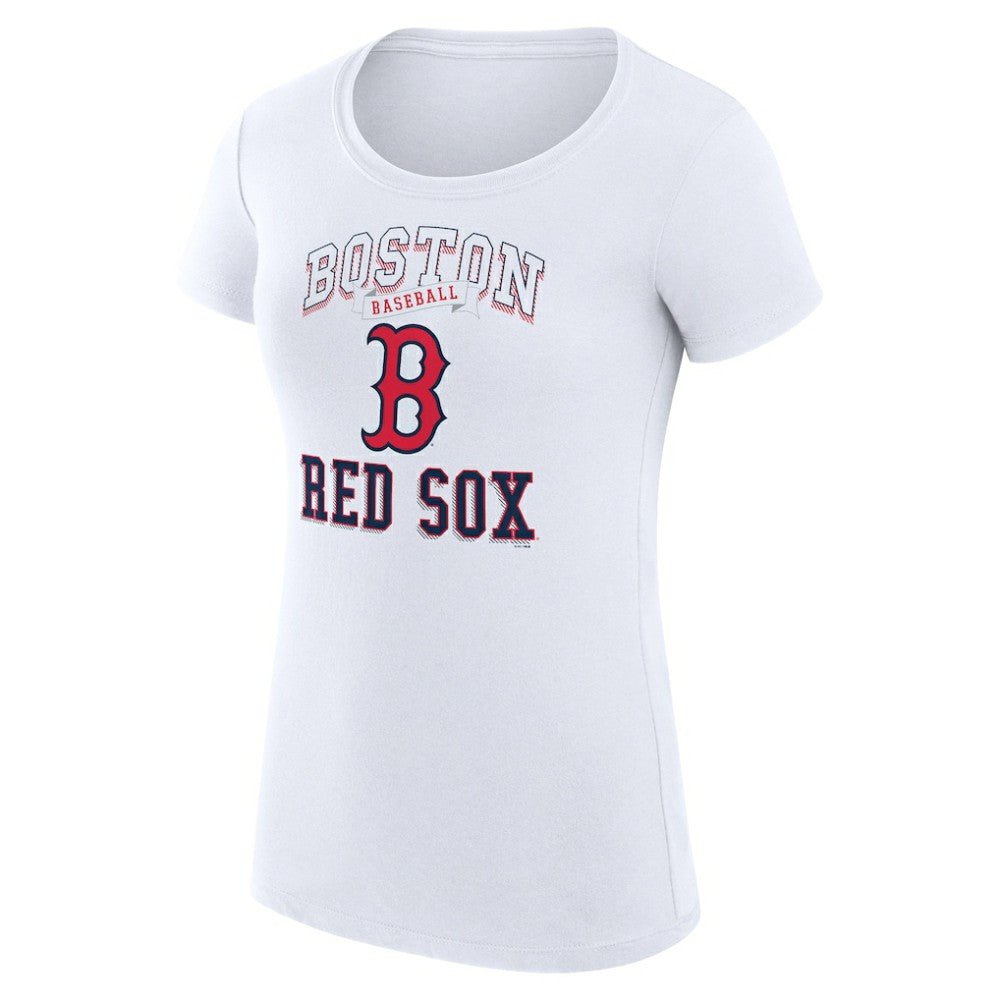 Boston Red Sox G-III 4Her by Carl Banks Women's Super-Slim Fit Lightweight Team Logo Graphic T-Shirt - White T-shirts