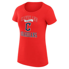 Cleveland Guardians G-III 4Her by Carl Banks Women's Super-Slim Fit Lightweight Team Logo Graphic T-Shirt - Red T-shirts