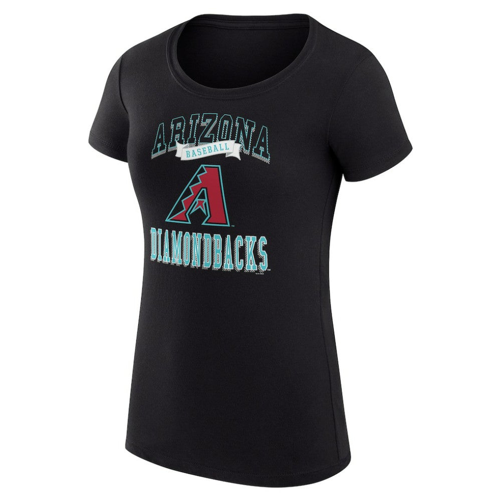 Arizona Diamondbacks G-III 4Her by Carl Banks Women's Super-Slim Fit Lightweight Team Logo Graphic T-Shirt - Black T-shirts