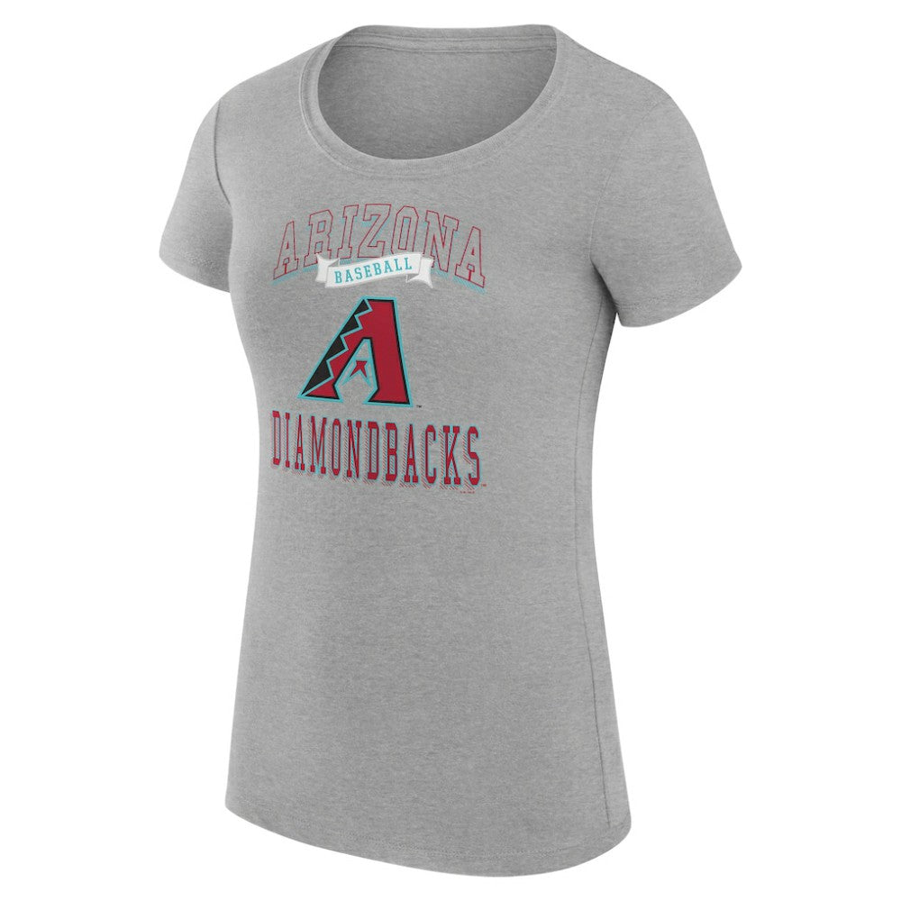 Arizona Diamondbacks G-III 4Her by Carl Banks Women's Super-Slim Fit Lightweight Team Logo Graphic T-Shirt - Heather Gray T-shirts