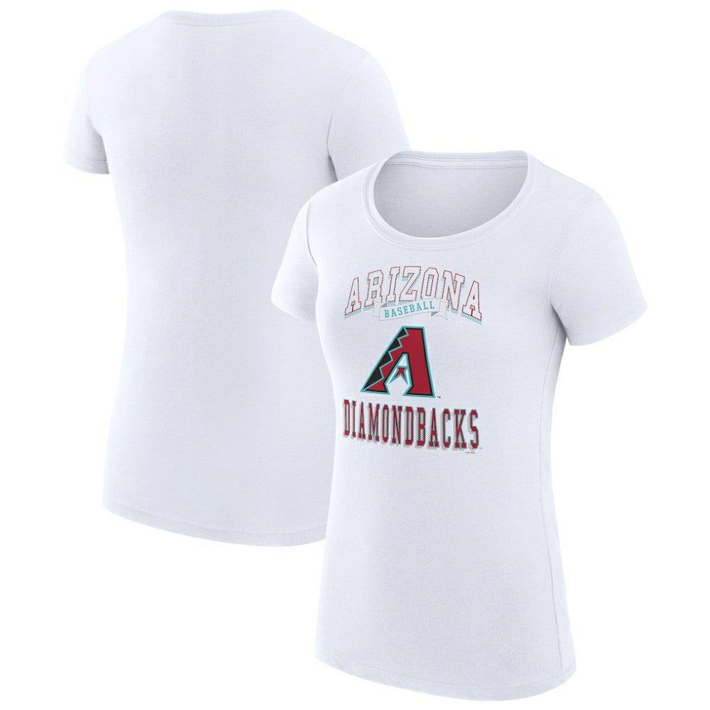 Arizona Diamondbacks G-III 4Her by Carl Banks Women's Super-Slim Fit Lightweight Team Logo Graphic T-Shirt - White T-shirts