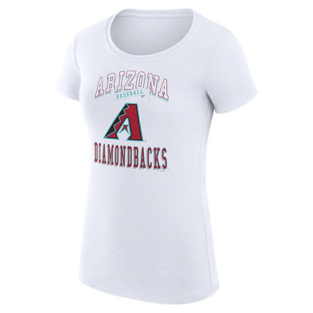 Arizona Diamondbacks G-III 4Her by Carl Banks Women's Super-Slim Fit Lightweight Team Logo Graphic T-Shirt - White T-shirts