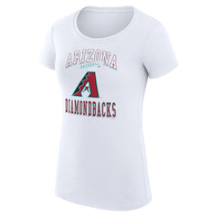 Arizona Diamondbacks G-III 4Her by Carl Banks Women's Super-Slim Fit Lightweight Team Logo Graphic T-Shirt - White T-shirts