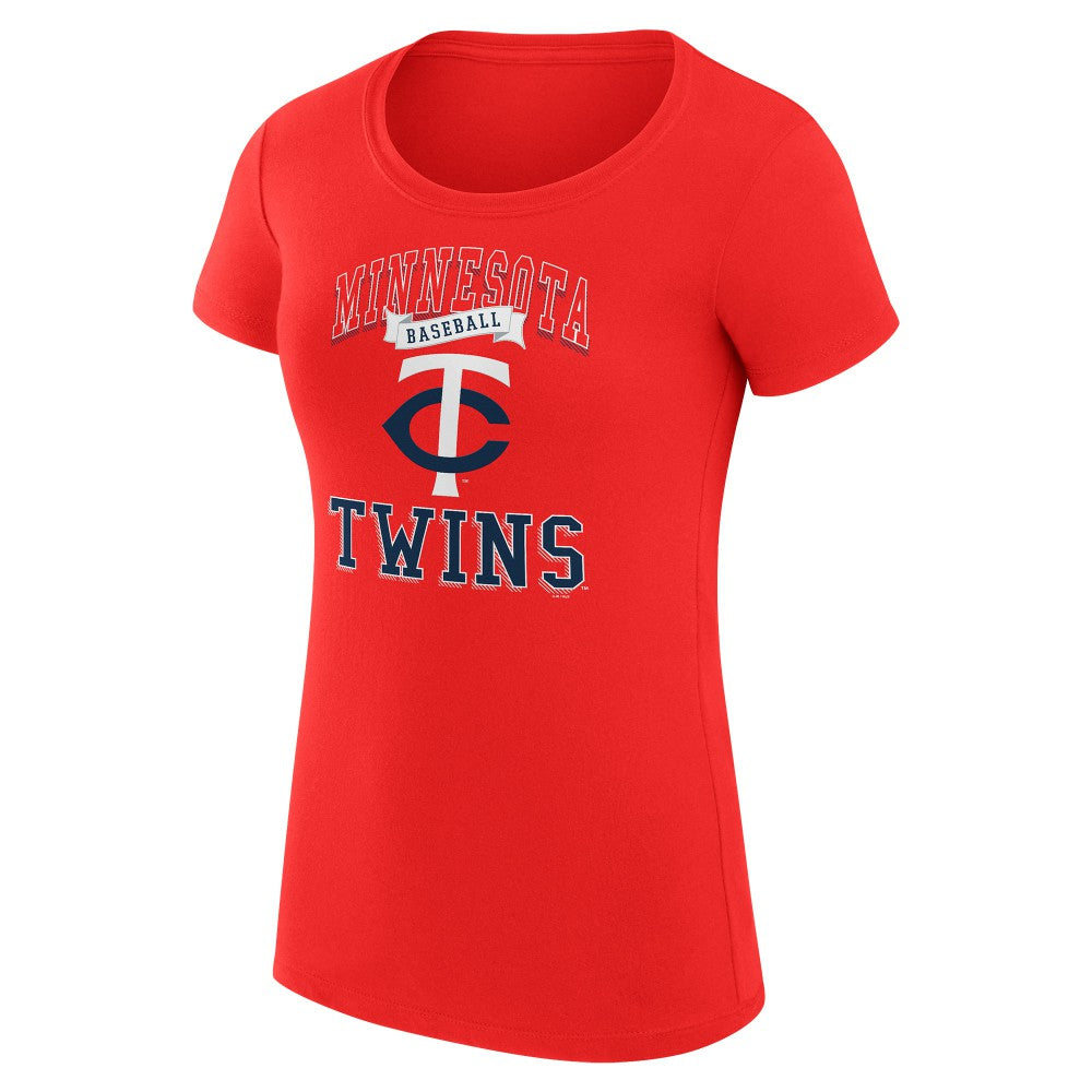 Minnesota Twins G-III 4Her by Carl Banks Women's Super-Slim Fit Lightweight Team Logo Graphic T-Shirt - Red T-shirts
