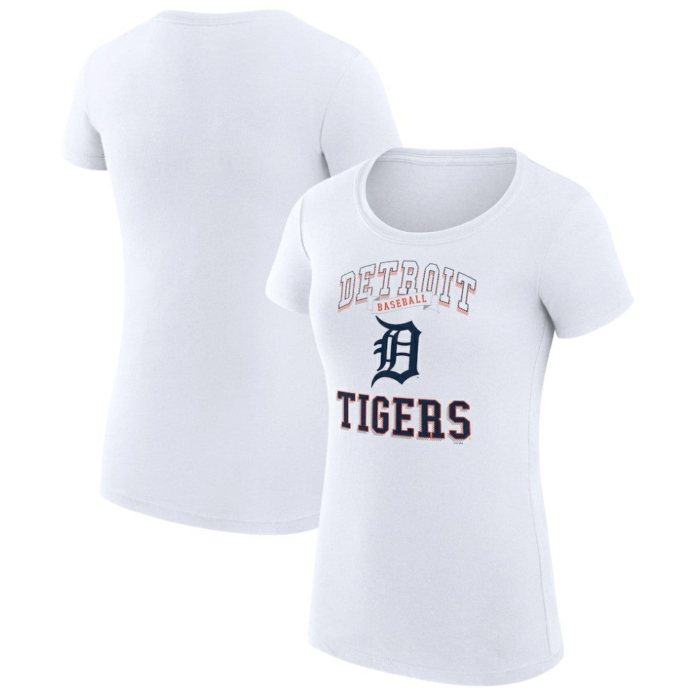 Detroit Tigers G-III 4Her by Carl Banks Women's Super-Slim Fit Lightweight Team Logo Graphic T-Shirt - White T-shirts
