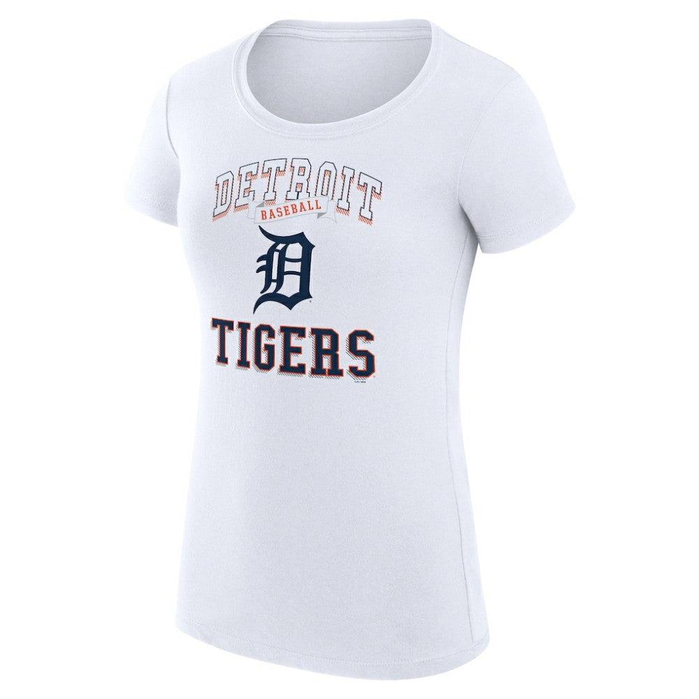 Detroit Tigers G-III 4Her by Carl Banks Women's Super-Slim Fit Lightweight Team Logo Graphic T-Shirt - White T-shirts