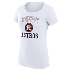 Houston Astros G-III 4Her by Carl Banks Women's Super-Slim Fit Lightweight Team Logo Graphic T-Shirt - White T-shirts