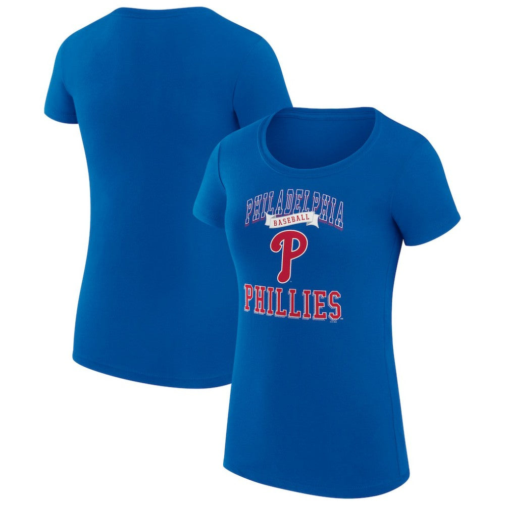 Philadelphia Phillies G-III 4Her by Carl Banks Women's Super-Slim Fit Lightweight Team Logo Graphic T-Shirt - Royal T-shirts