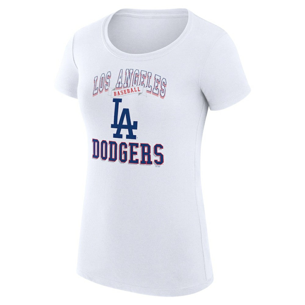 Los Angeles Dodgers G-III 4Her by Carl Banks Women's Super-Slim Fit Lightweight Team Logo Graphic T-Shirt - White T-shirts