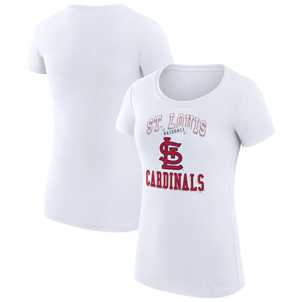 St. Louis Cardinals G-III 4Her by Carl Banks Women's Super-Slim Fit Lightweight Team Logo Graphic T-Shirt - White T-shirts